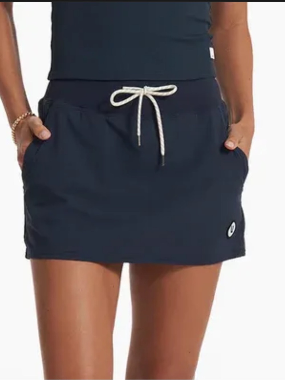Vuori Seabreeze Navy Blue Athletic Drawstring Skort XS